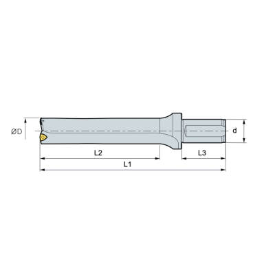 Mertsan Takma Uçlu Matkap 2-D U-Drill 017-2D - 17mm Takım Çapı, VCMX3 Kesici Uç - 1 Adet - 4