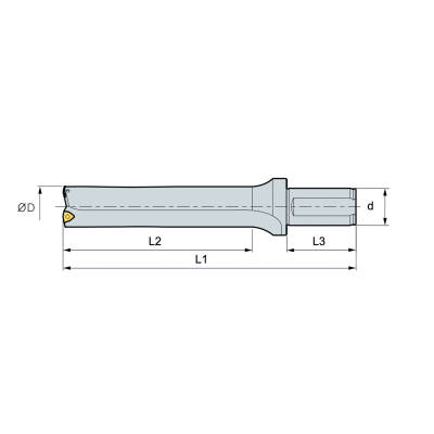 Mertsan Takma Uçlu Matkap 2-D U-Drill 018-2D - 18mm Takım Çapı, VCMX3 Kesici Uç - 1 Adet - 4