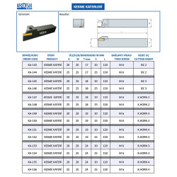 Mertsan Torna Kesme Kateri - 25X150 mm Takım Ölçüsü, B.HORN 4 Kesici Uç Kullanır. - 2