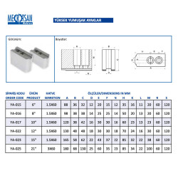 Mertsan Yüksek Yumuşak Ayak 12 Inch (Kanal 18) - 1,5X60 mm Hatve Ölçüsü, 3 Adetlik Paket - 3